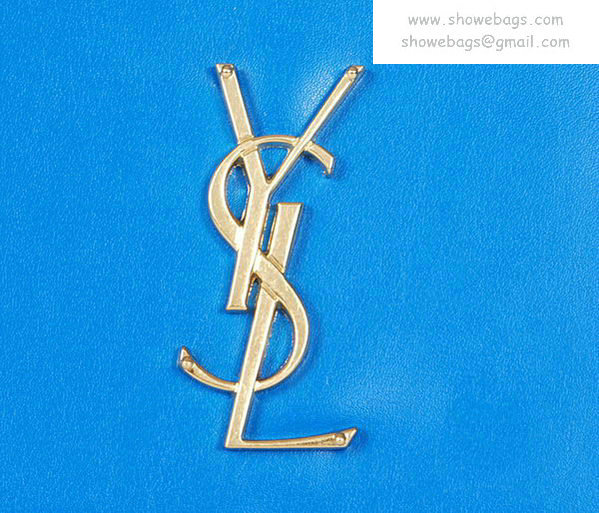 YSL monogramme cross-body shoulder bag 203855 blue - Click Image to Close